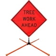 OrangeGear® 36” x 36” MUTCD TTC Compliant Tree Work Ahead Orange Mesh ...