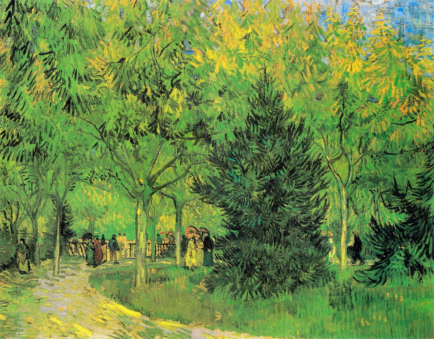 Path in the Park of Arles with Walkers by Vincent van Gogh - 12