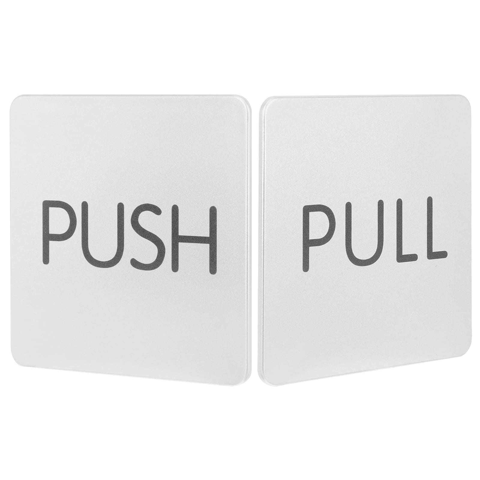 Stickers Emblems 2 Pcs on Signs Push for Entrance Door Pull Indication ...