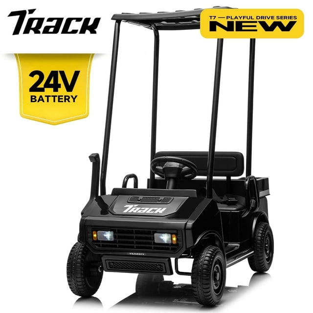  Track 7 24V Electric Ride on Golf Cart with Ceiling & Remote Control