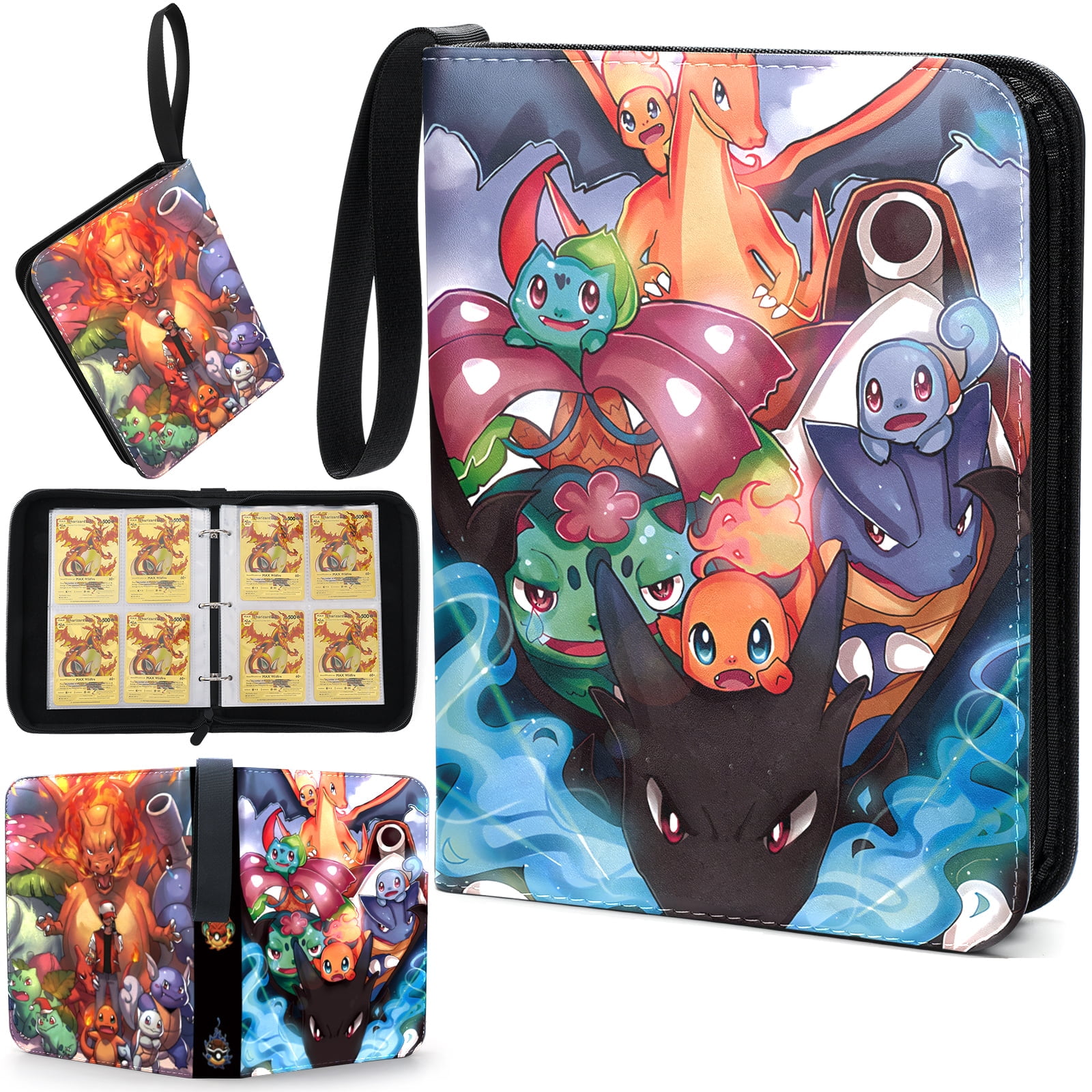 Lowest Price: For Pokemon Card Binder 4 Pocket, Card Holder for Pokemon ...