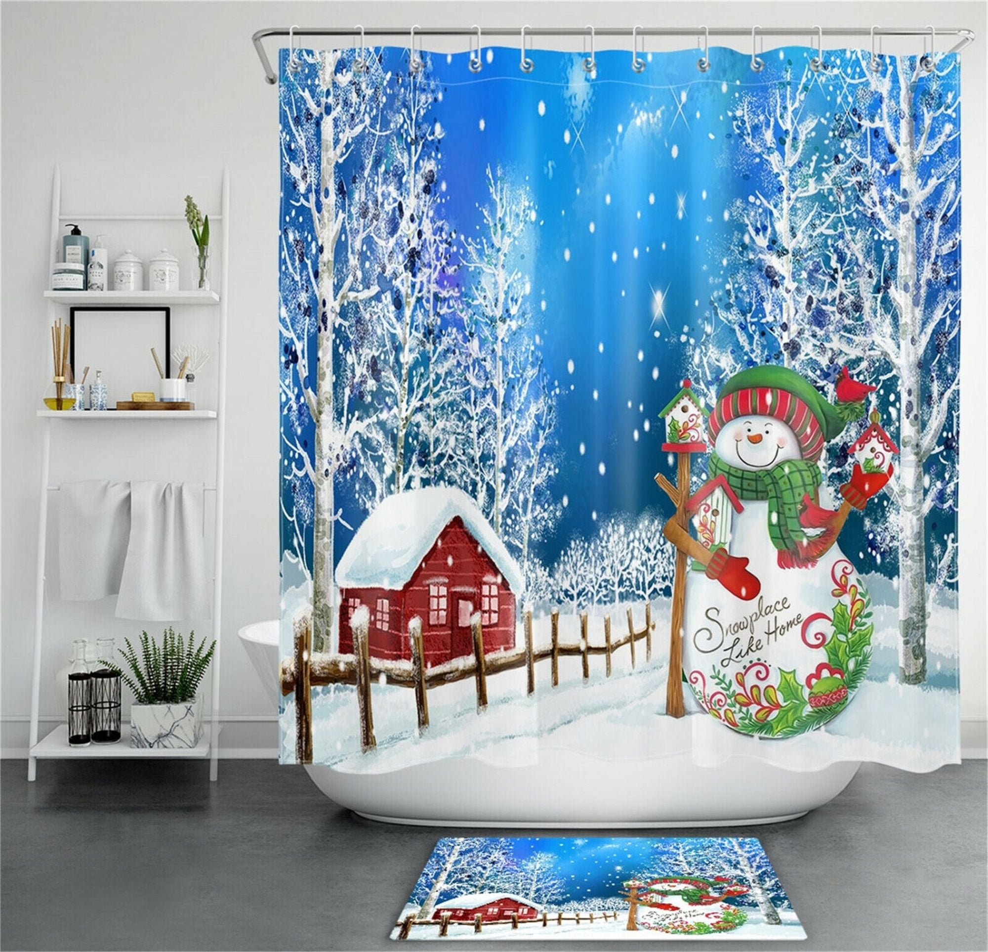 Whimsical Winter Wonderland Shower Curtain Set - Transform Your ...