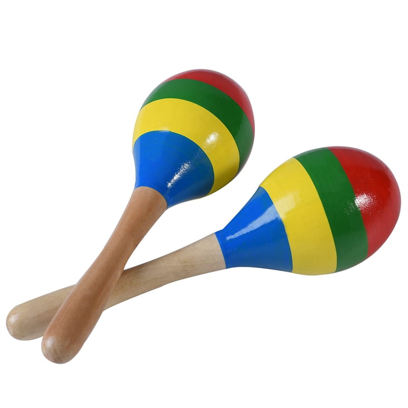 kfykfyk Maracas Hand Percussion Rattles, Wooden Rumba Shaker Musical ...