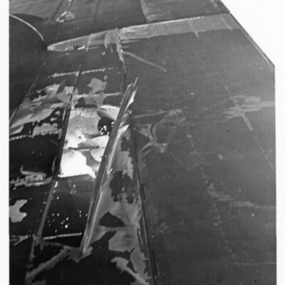 Lancaster wing damage