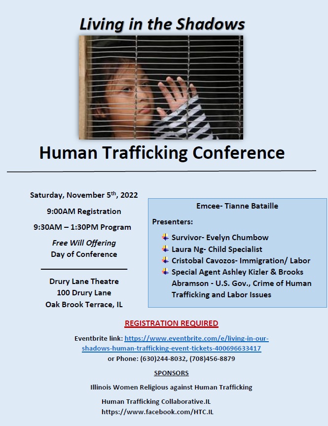 “Living in the Shadows” Human Trafficking Conference IBVM US