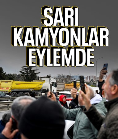 Hafriyat kamyonu sürücüleri İBB'yi protesto etti