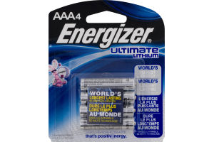 Energizer Ultimate Lithium AAA Batteries - 4 CT