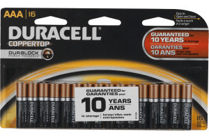 Duracell Coppertop Alkaline Batteries AAA - 16 CT