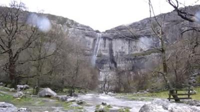 Waterfall at Malham Cove