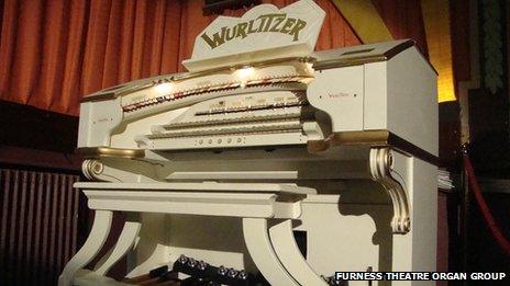 The Wurlitzer 2/7 organ