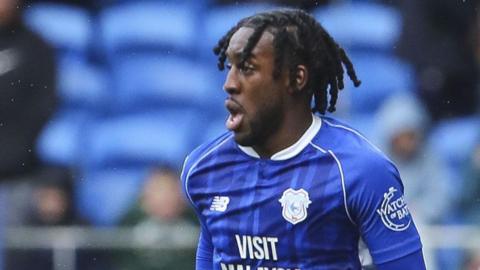 Josh Wilson-Esbrand playing for Cardiff City last season