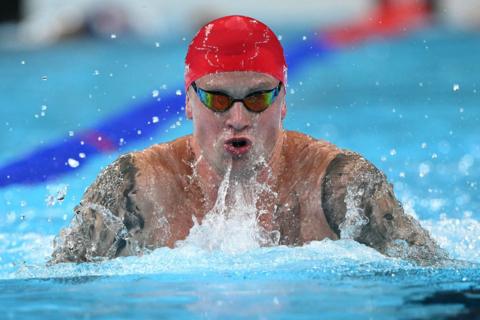 Adam Peaty in action at the Paris Olympics