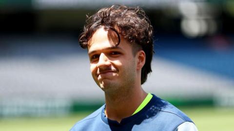 Sam Konstas during an Australia training session at the MCG