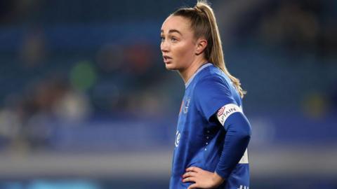 Everton captain Megan Finnigan after the 5-0 loss by Chelsea