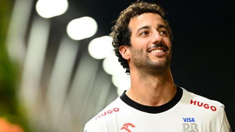 Daniel Ricciardo in the paddock in Singapore 