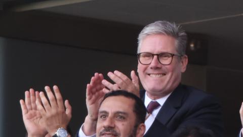 Sir Keir Starmer at Arsenal's opening game of the season against Wolves