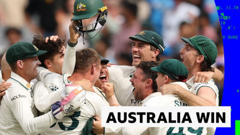 Australia celebrate victory