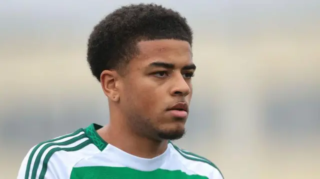 Josh Dede playing for Celtic in the Uefa Youth League