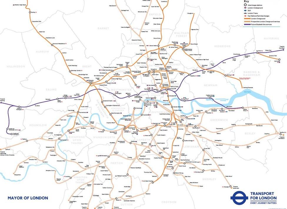 Proposed rail devolution map