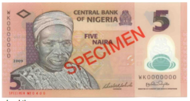 Five naira note