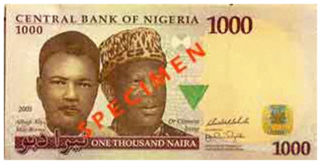 1000 naira note