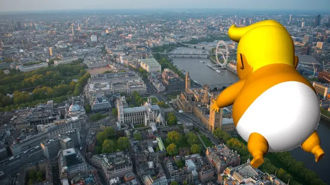 Nhóm phản đối Tổng thống Mỹ xin phép thành phố London để thả khinh khí cầu thể hiện ông Trump là 'em bé giận dữ'