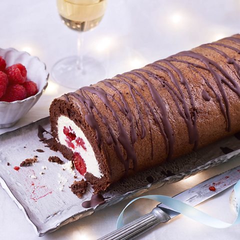 Lighter chocolate roulade