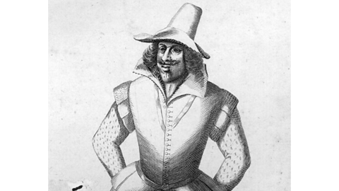 Drawing of Guy Fawkes.