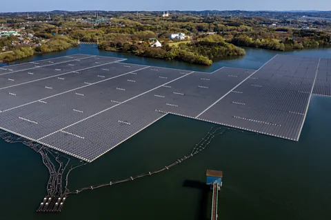 Carl Court/ Getty Images Japan is investing heavily in floating solar farms because of limited land availability or very expensive land (Credit: Carl Court/ Getty Images)