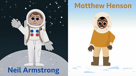 Neil Armstrong and Matthew Henson