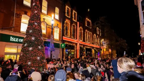 The Christmas lights switch-on in Douglas