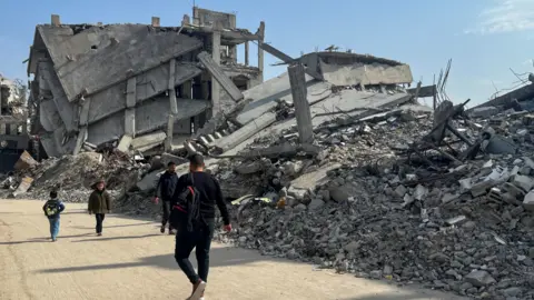 Destroyed buildings in Khan Younis, Gaza Strip, 6 March 2025