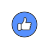 Like, hand, facebook Icon