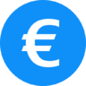 Eur, crypto, cryptocurrency, cryptocurrencies, cash, money, bank, payment Icon