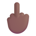 Middle Finger 3d Medium Dark icon