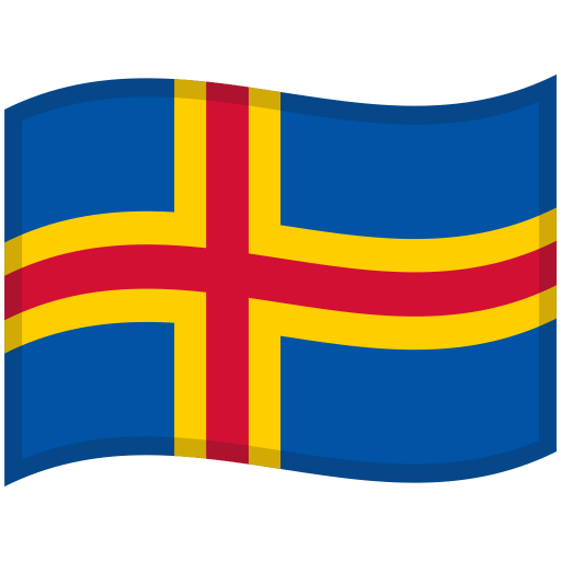 Aland Islands Waved Flag Icon | Waved Flags Iconpack | Wikipedia Authors