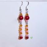 RnJ_PearlsCrystal_Red Earring 925 SilverWire