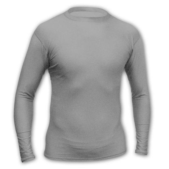 Compression Long Sleeve Shirt-Silver