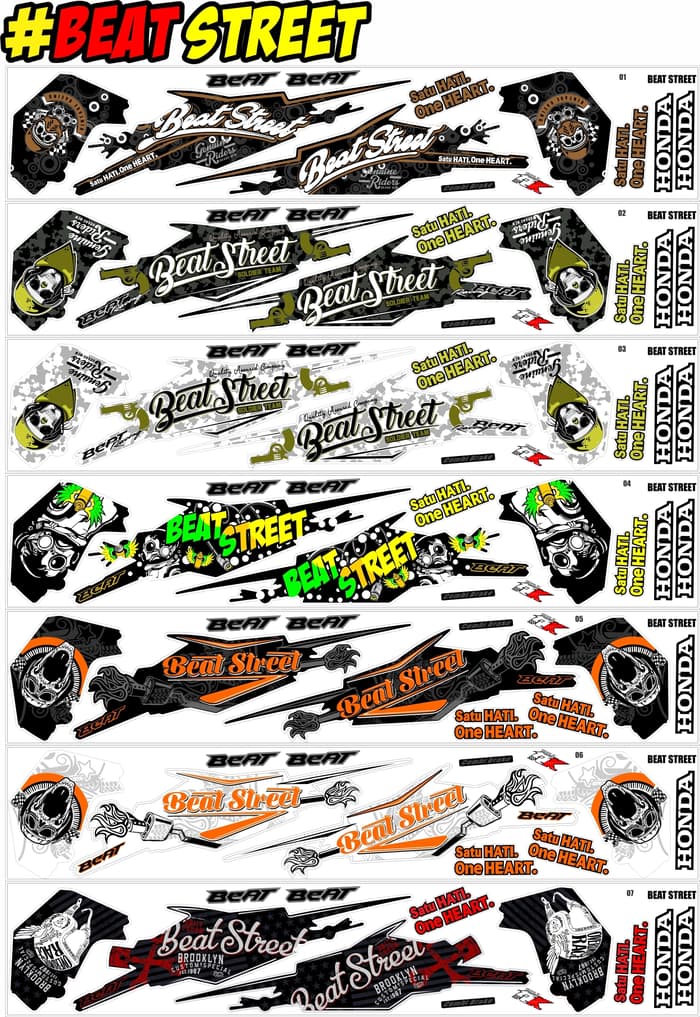 Turun Harga Striping Decal Sticker Honda Beat Street