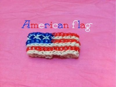 American Flag Rainbow Loom Bracelet