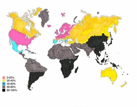 Modern-day lactose intolerance in humans