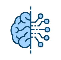 half brain with network nodes