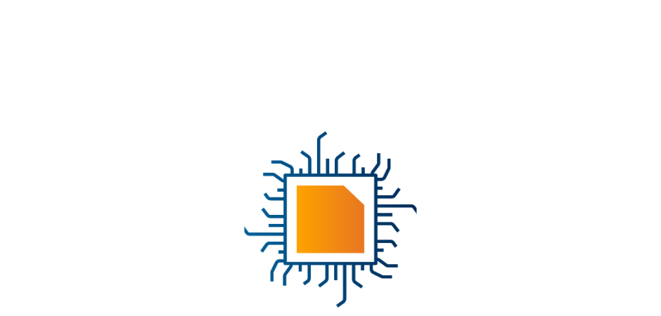 Computer chip icon representing the future of computing