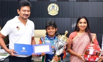 Honourable Deputy Chief Minister and Sports Minister of Tamil Nadu, Thiru Udayanidhi Stalin, honours 11-year-old karting champion Rivaan Dev Preetham