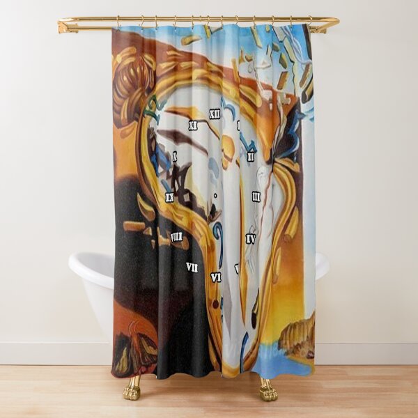 Salvador Dali Paintings Watches Shower Curtain