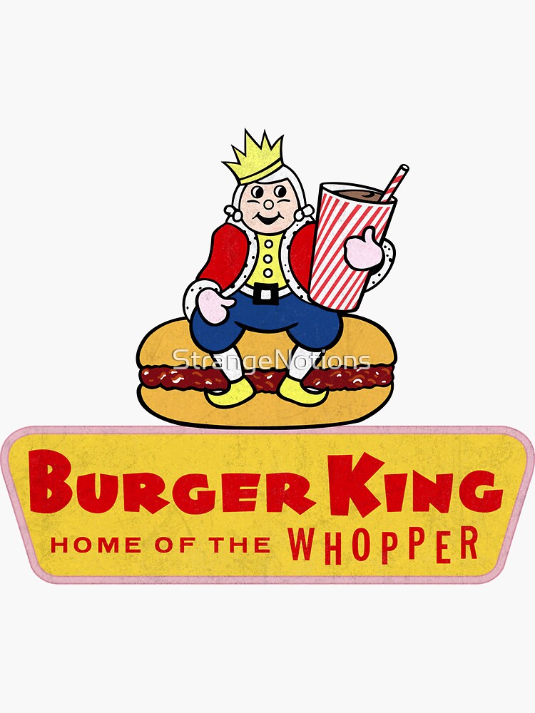 Pegatina «El difunto personaje y logotipo de la mascota de Burger King ...