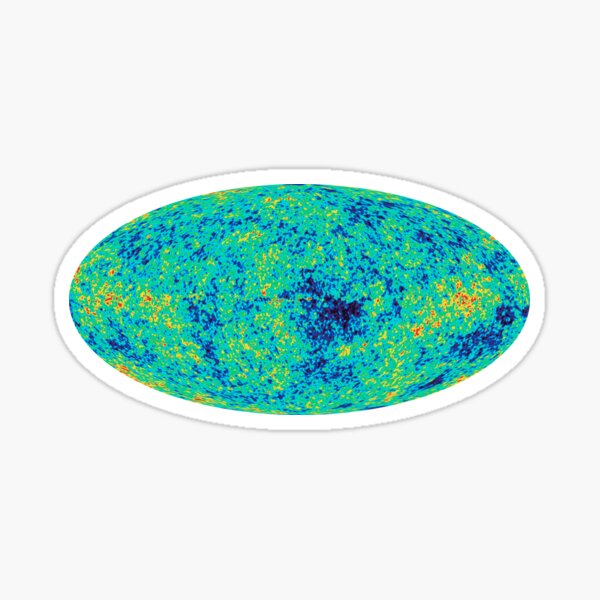 Cosmic microwave background. First detailed "baby picture" of the universe Sticker