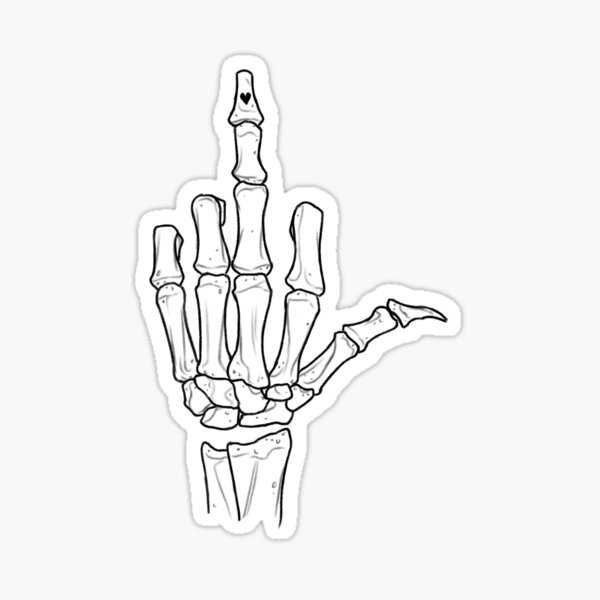 Middle Finger Svg Finger Silhouette Skeleton Hand Svg - vrogue.co