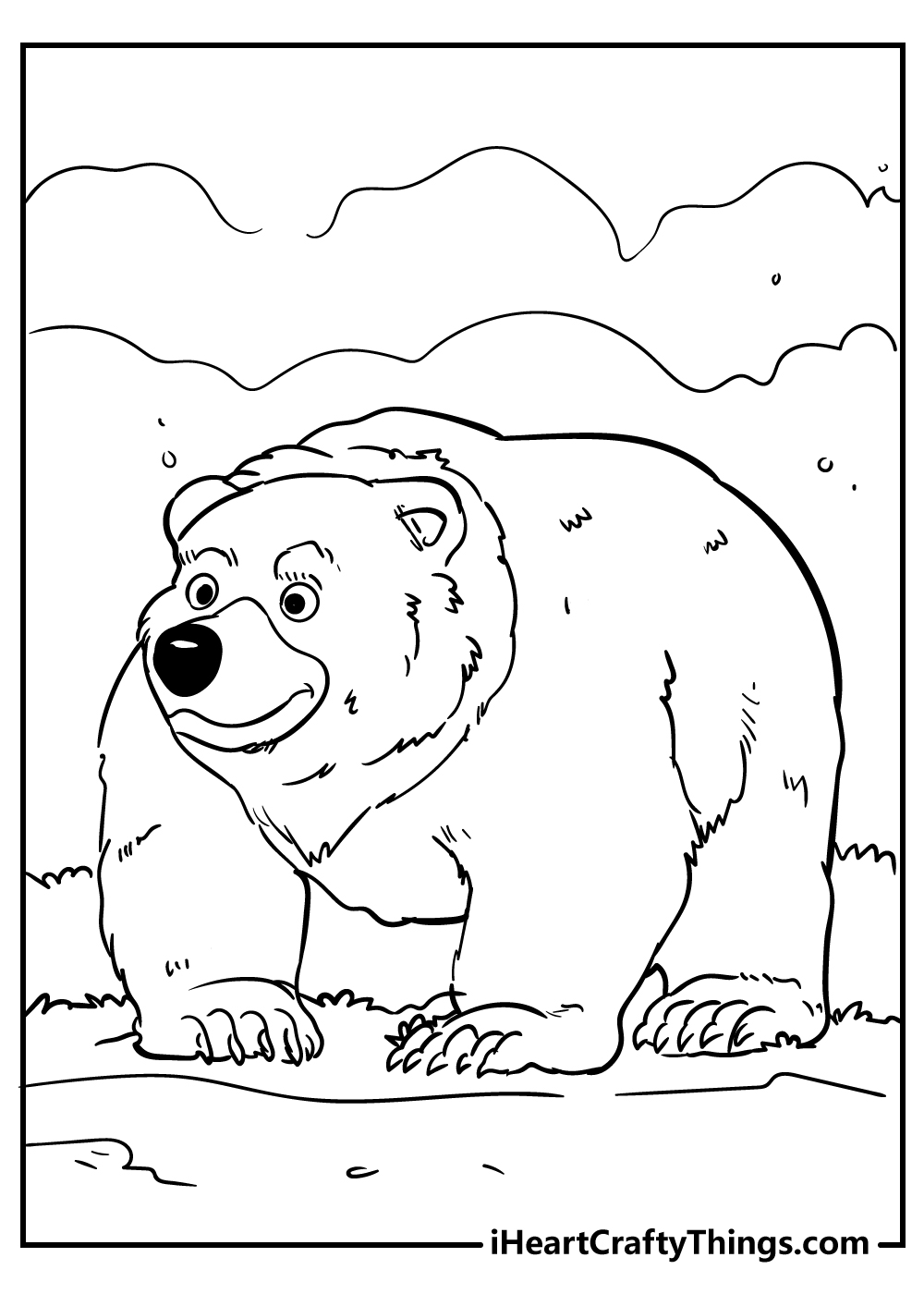 funny bear coloring pages free download