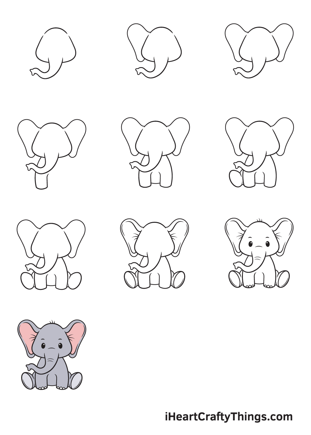 Easy Drawing How To Draw An Elephant Easy Drawing Elephant – NBKomputer